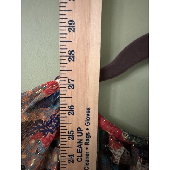 $326 A.L.C. Women Brown Dana Metallic‎ Stripe Long Sleeve Silk Blouse Top Size 4 - Picture 6 of 11